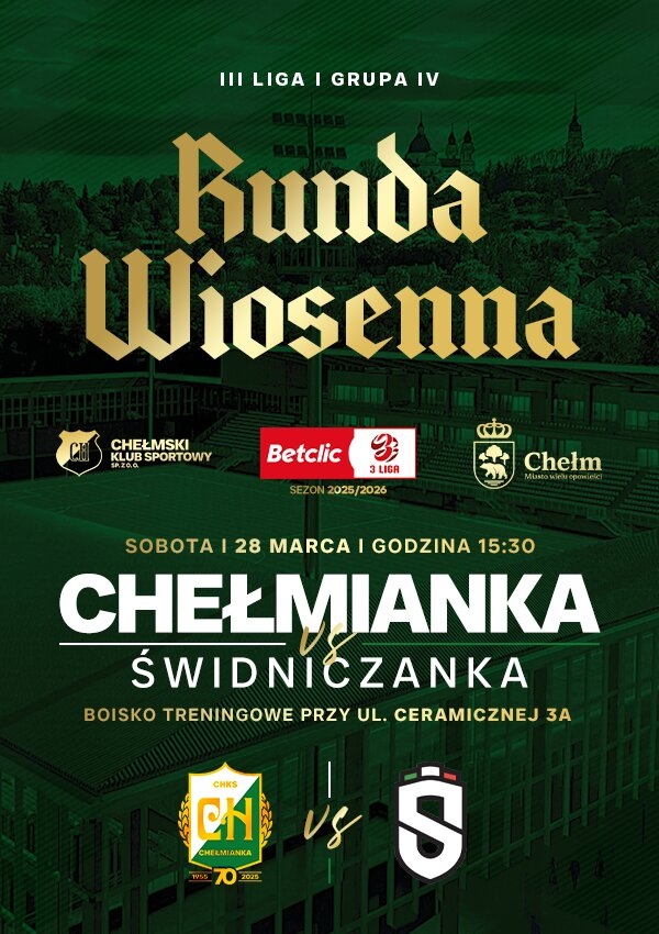 Bilety ChKS Chełmianka Chełm vs Świdniczanka Świdnik