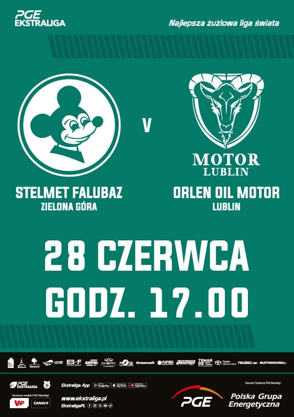Bilety STELMET FALUBAZ Zielona Góra vs ORLEN OIL MOTOR Lublin