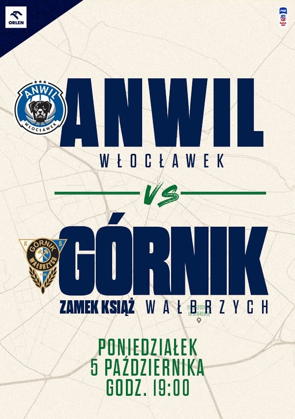 Bilety Anwil Włocławek vs Górnik Zamek Książ Wałbrzych