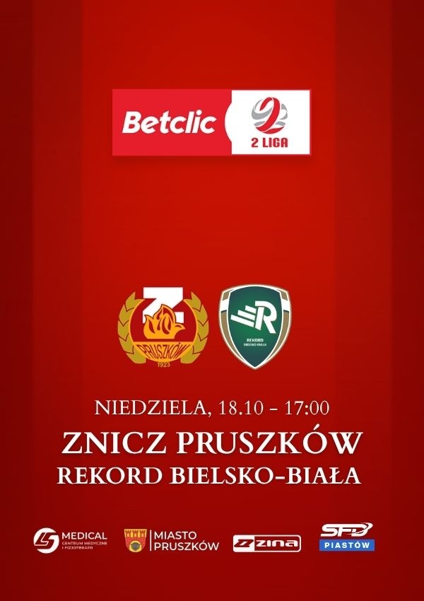 Bilety MKS Znicz Pruszków vs Rekord Bielsko-Biała