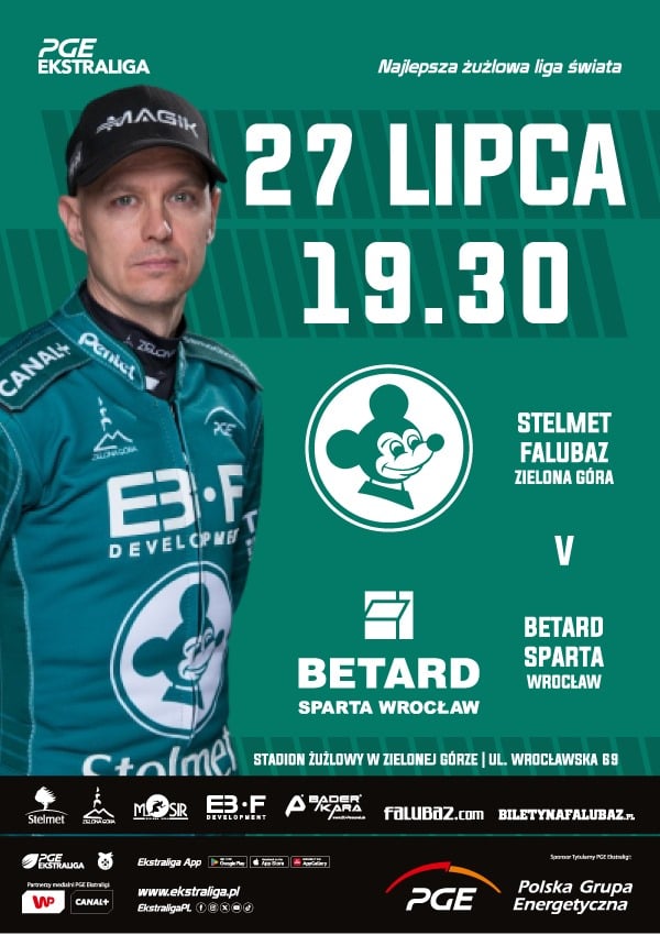 Bilety Stelmet Falubaz Zielona Góra vs Betard Sparta Wrocław