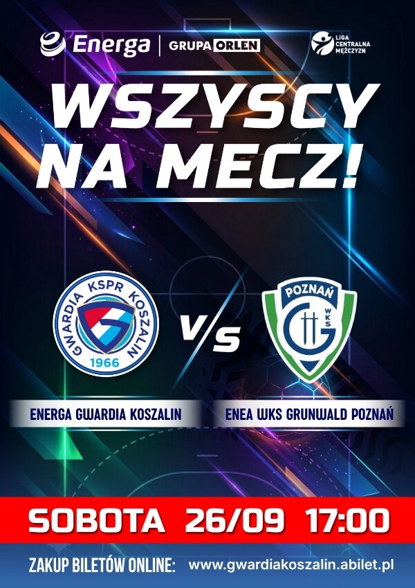 Bilety ENERGA Gwardia Koszalin vs ENEA WKS Grunwald Poznań