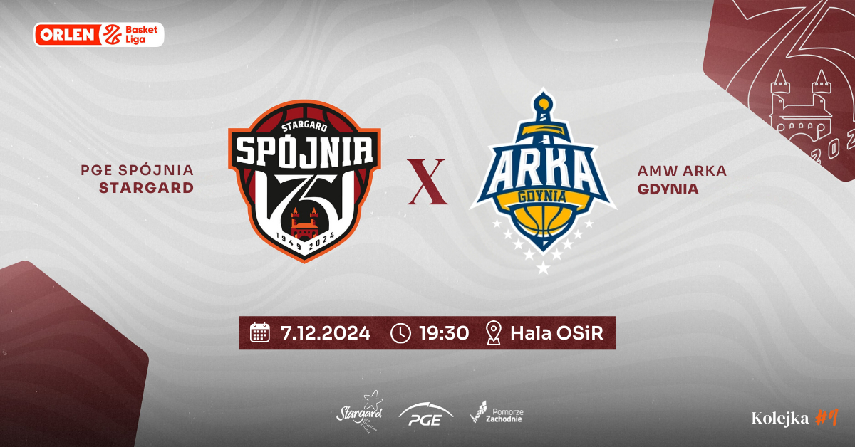 PGE Spójnia Stargard vs AMW Arka Gdynia