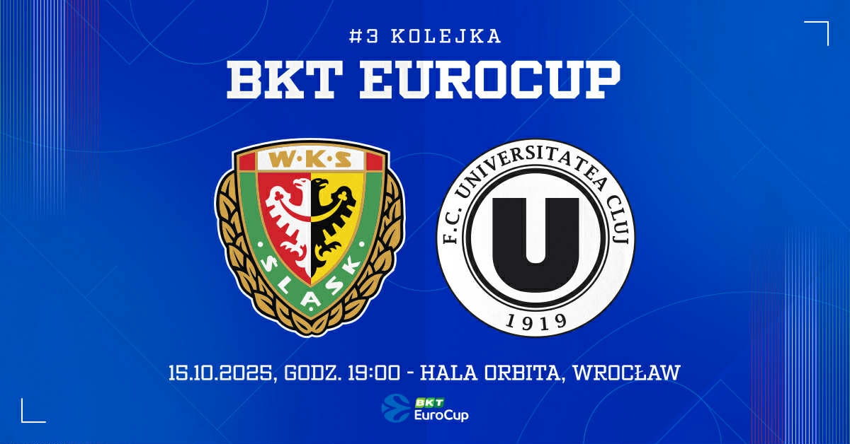 WKS Śląsk Wrocław vs U-BT Cluj - Napoca
