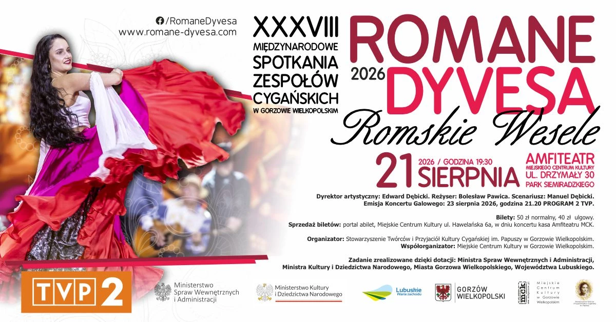 XXXVIII Międzynarodowe Spotkania Zespołów Cygańskich ROMANE DYVESA 2026