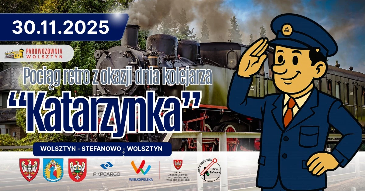 Pociąg retro Katarzynka - Dzień Kolejarza 2025