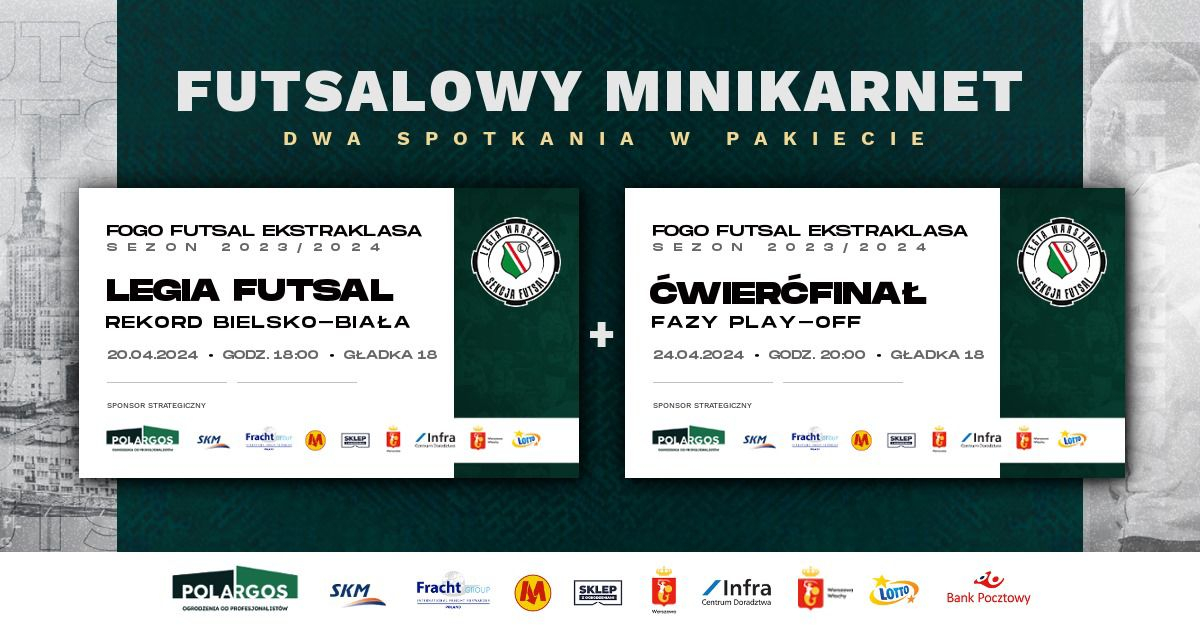 Legia Warszawa - minikarnet na 2 mecze