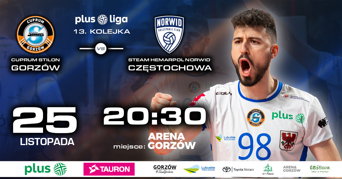 Cuprum Stilon Gorzów vs Steam Hemarpol Norwid Częstochowa
