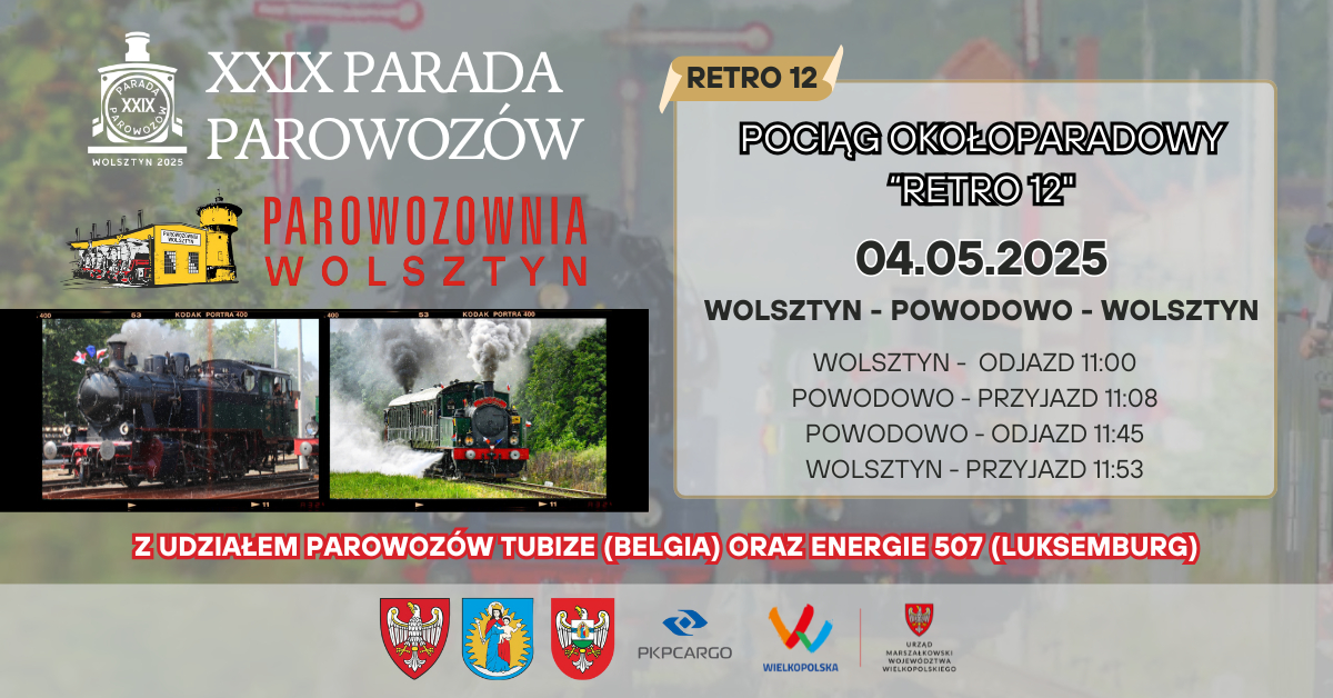 RETRO 12 - Parowa podróż z parowozami Tubize i Energie!