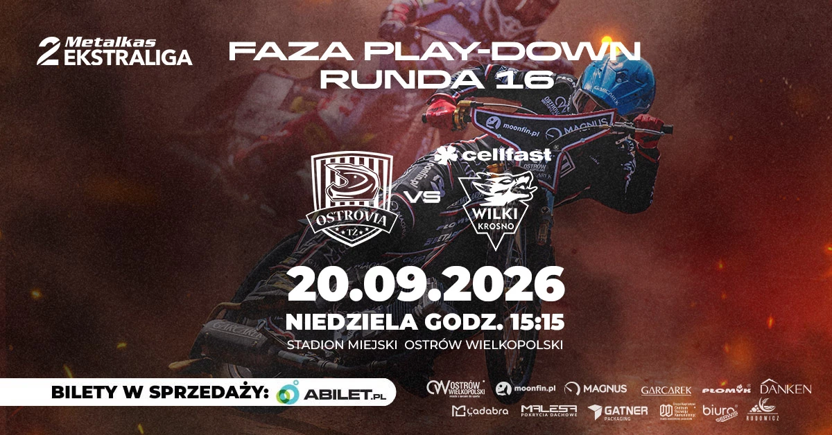 MOONFIN MAGNUS Ostrów Wielkopolski vs CELLFAST WILKI Krosno