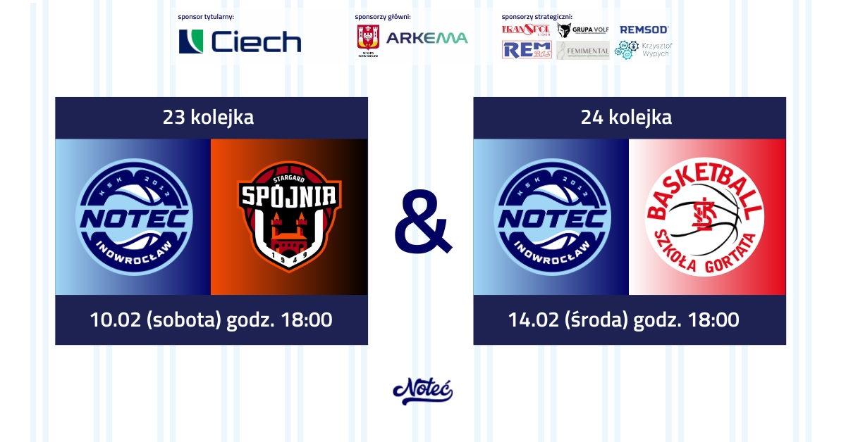 KSK Ciech Noteć Inowrocław minikarnet na 2 mecze