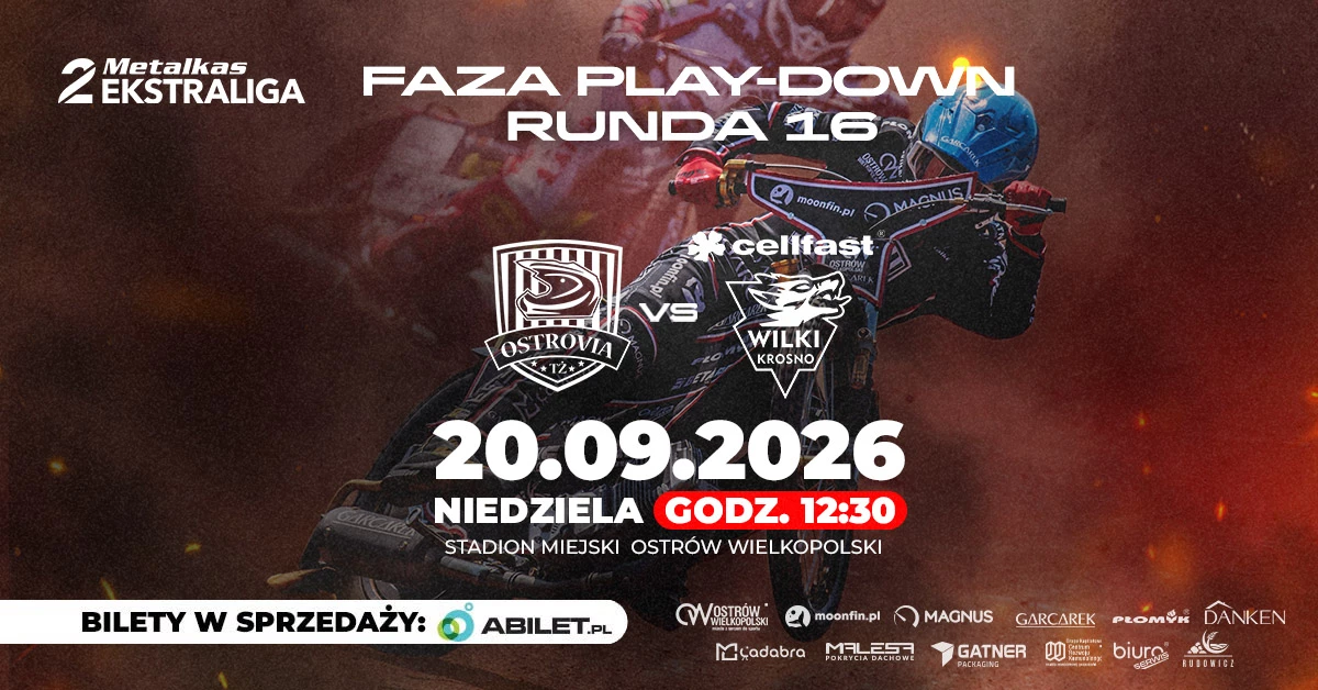 MOONFIN MAGNUS Ostrów Wielkopolski vs CELLFAST WILKI Krosno