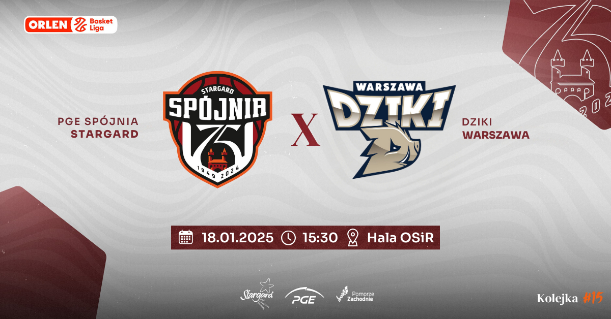 PGE Spójnia Stargard vs Dziki Warszawa